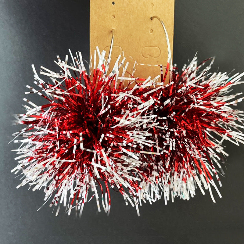 Wholesale 2 Pairs/pack Christmas Atmosphere: Smoke, Christmas Tree, Fruit Plant, Snow Drop Earrings